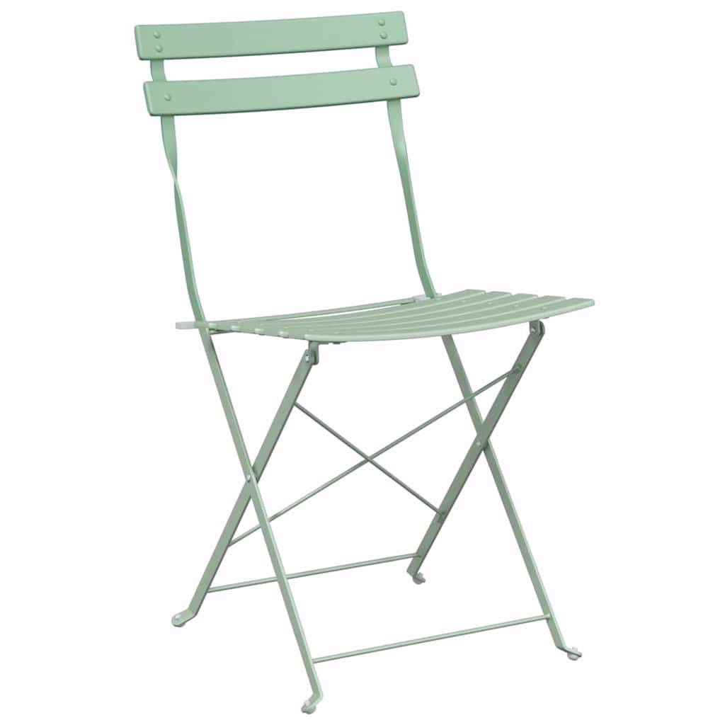 Prolenta Premium - Chaises de jardin métal vert  42 x 46 x 82 cm  - Prolenta premium p358.1 - Image 4