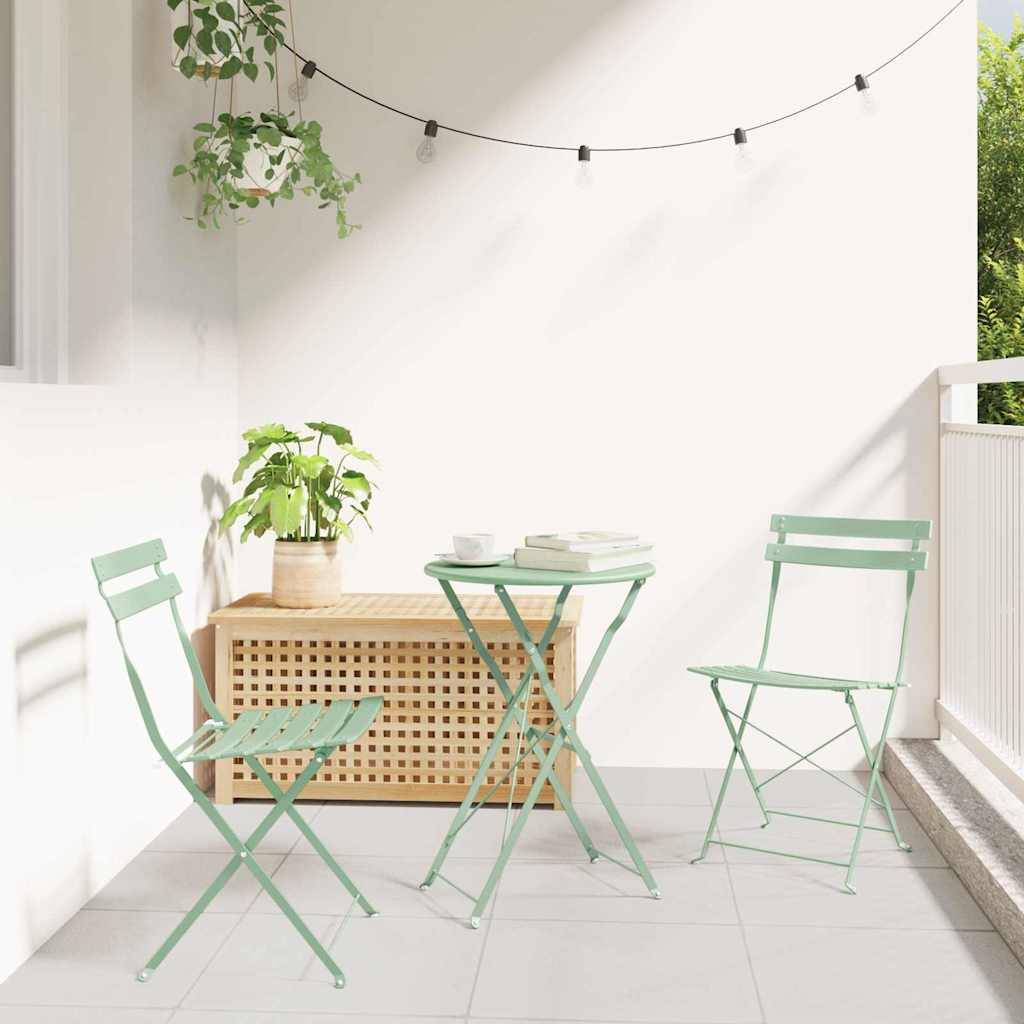 Prolenta Premium - Chaises de jardin métal vert 42 x 46 x 82 cm - Prolenta premium p358.1 - Image 2