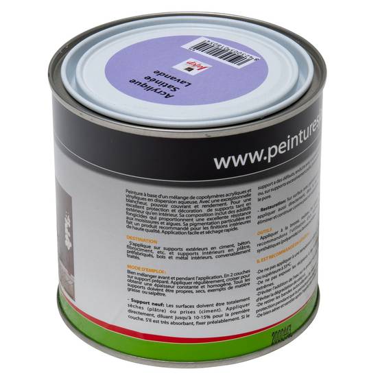 Peinture acrylique satinée lavande Jafep 0,5l 0,5 L - 0,5 L - Image 3
