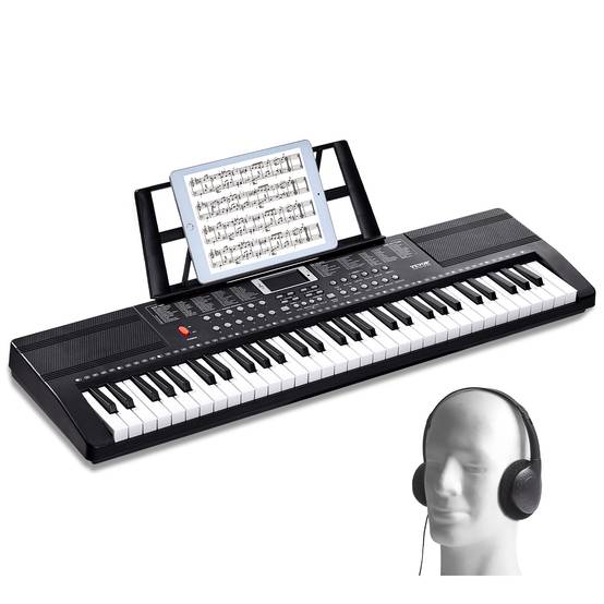 VEVOR Clavier Piano Numérique 61 Touches, 200 Tons/Rythmes, Haut-parleurs Intégrés, pour Débutants. - Image 1
