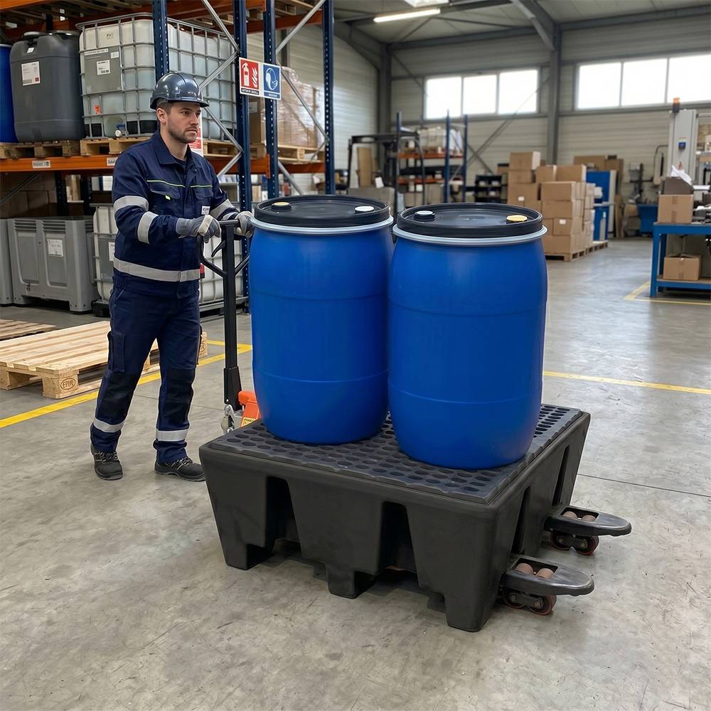 Plast'Up Rotomoulage - Bac de rétention pour palette europe eco caillebotis plastique- plast'up rotomoulage - Image 5