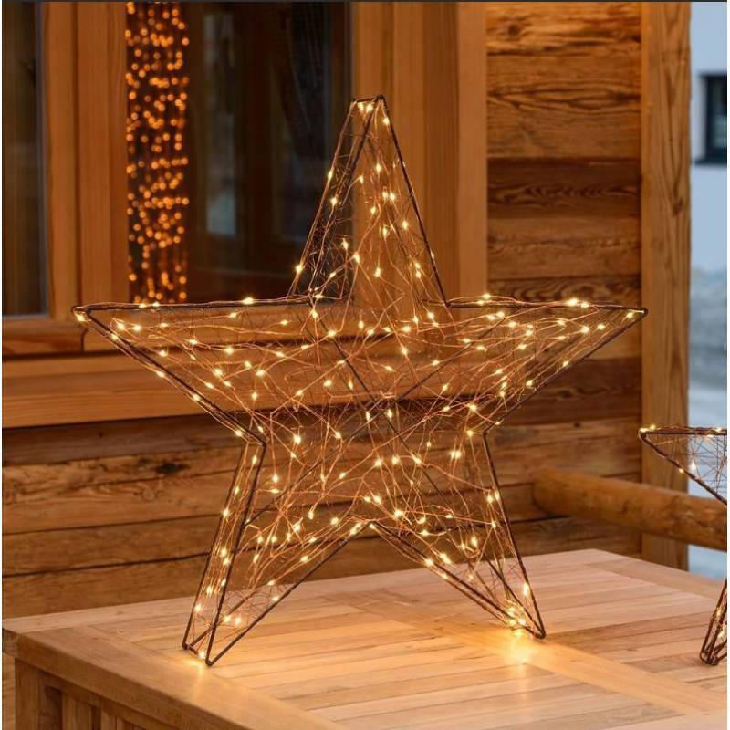 Lotti - Etoile lumineuse fil 60CM métal cuivré 180 micro LED banc chaud Lotti - Image 4