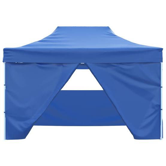 Tente de fête Tissu Oxford pour célébrations extérieures auvent pliable 280x410cm Bleu - ComfortXL Outdoor Living - Image 5