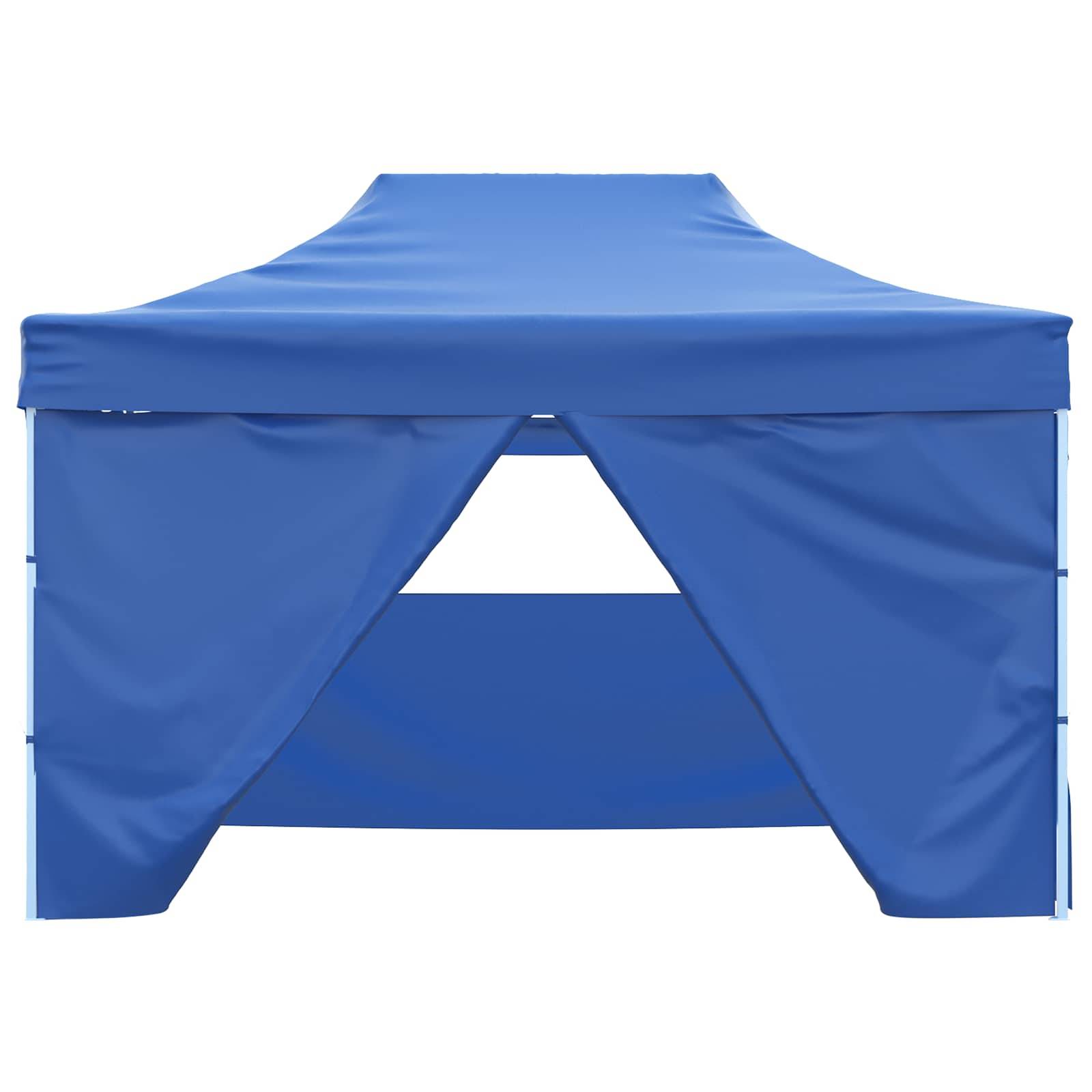 Tente de fête Tissu Oxford pour célébrations extérieures auvent pliable 280x410cm Bleu - ComfortXL Outdoor Living - Image 5