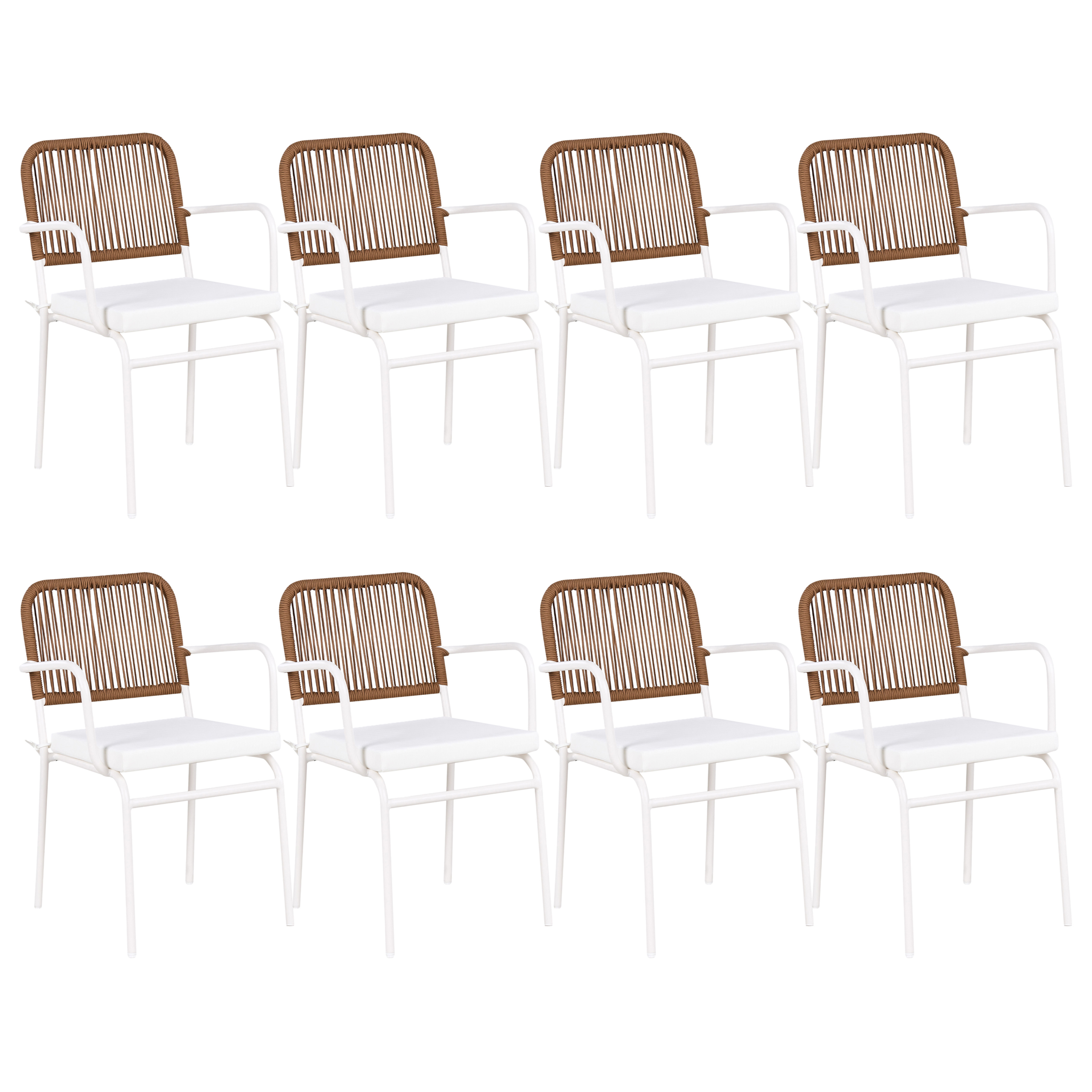 Beliani - Chaise de jardin Aluminium Blanc TACENO - Beliani - Image 2