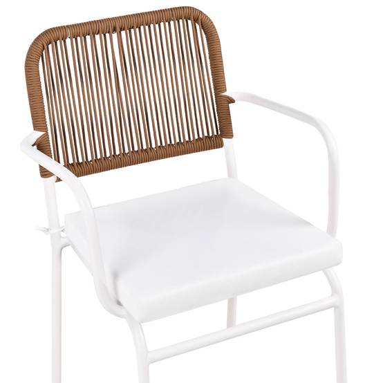 Beliani - Chaise de jardin Aluminium Blanc TACENO - Beliani - Image 7