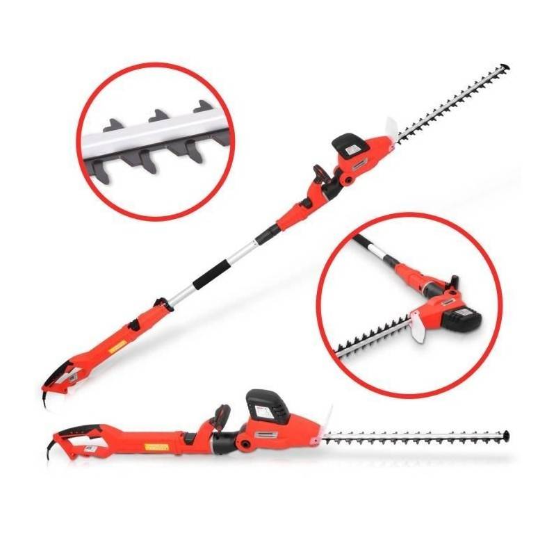 Hecht 675 Taille haie telescopique 750 W 2.35 m a 2.80 m double coupe epee - Image 1