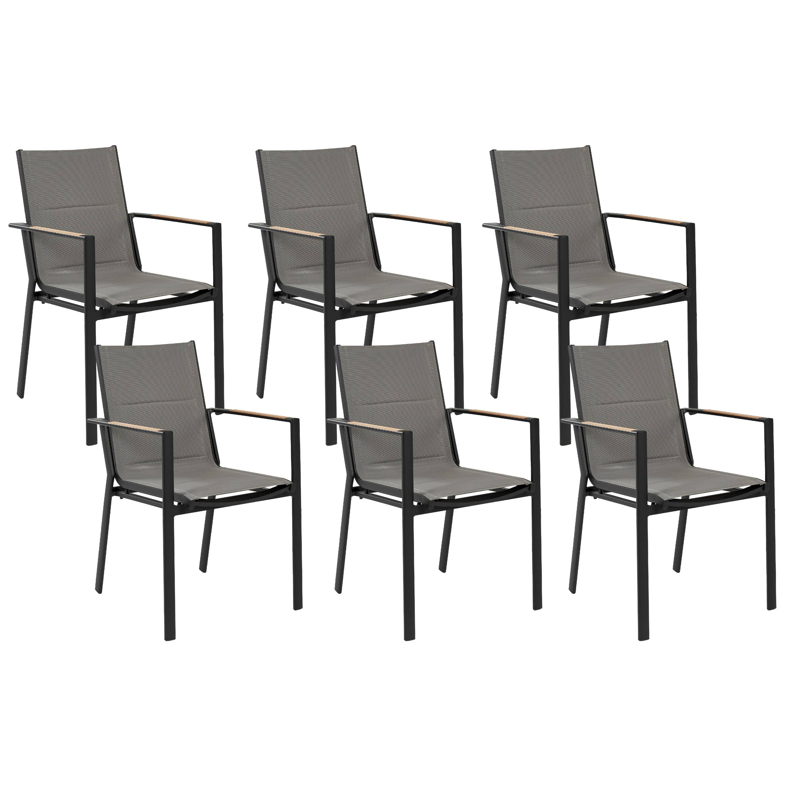 Beliani - Chaise de jardin Aluminium Noir BUSSETO - Beliani - Image 2