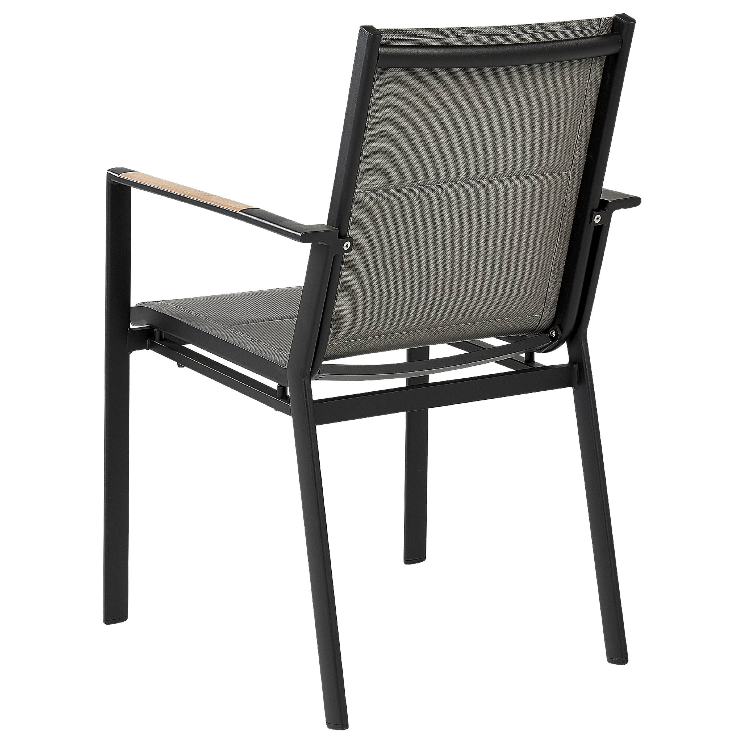 Beliani - Chaise de jardin Aluminium Noir BUSSETO - Beliani - Image 6