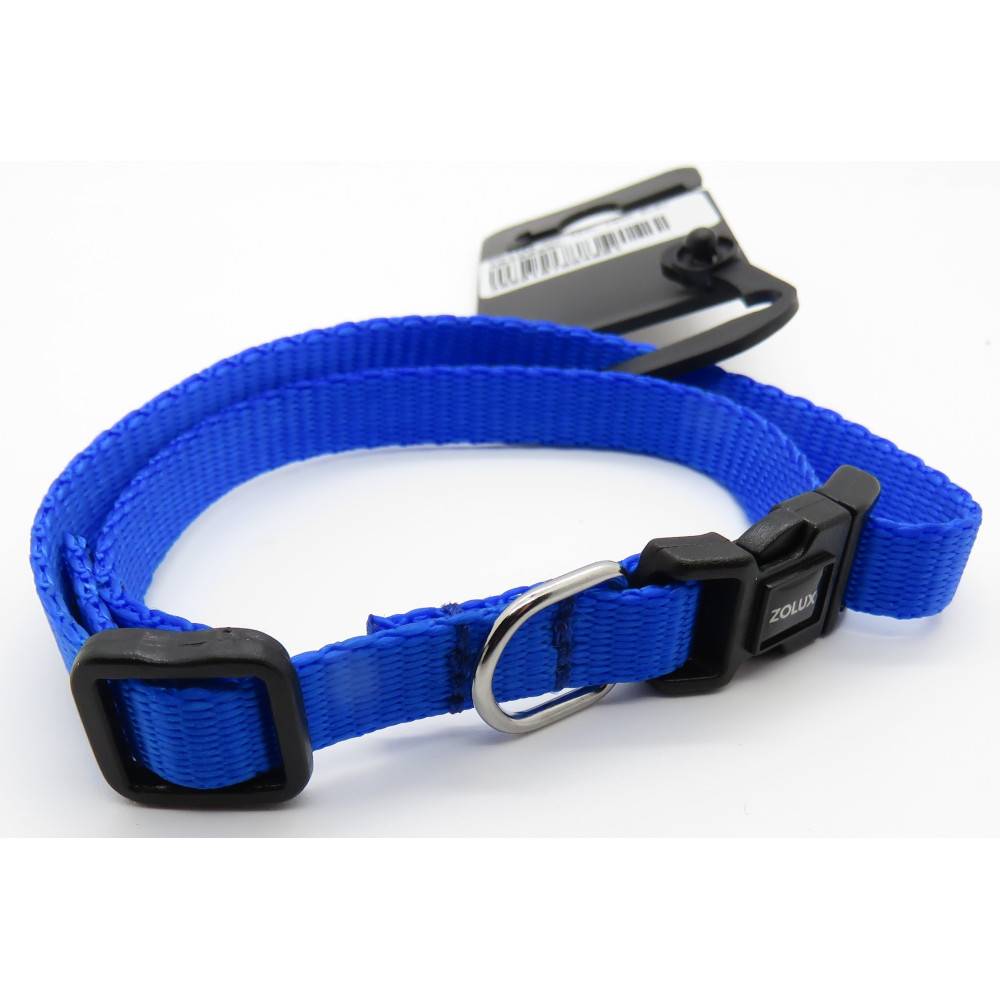 Zolux - collier nylon 25 - 35  cm x 10 mm bleu pour chien. - Image 1