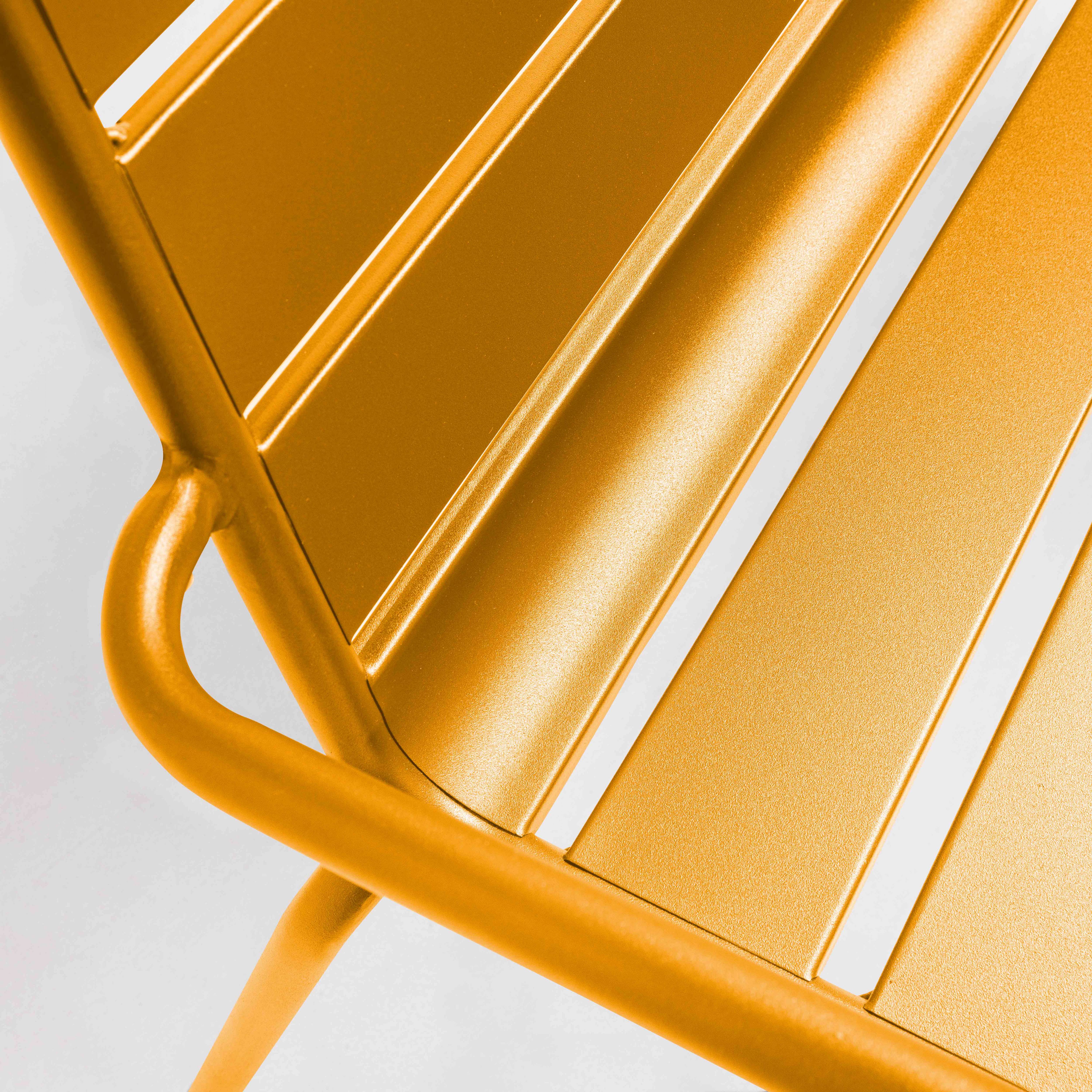 Oviala - Banc de jardin en métal jaune Palavas - Oviala - Image 4
