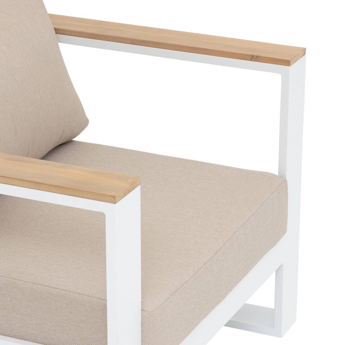 Hesperide - Fauteuil salon "Empéria" blanc  en aluminium traité en epoxy Hespéride - Image 4