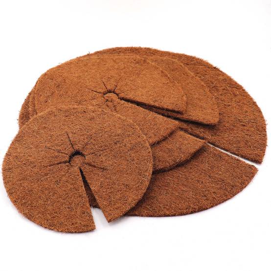 3 disques de paillis de noix de coco 45cm tapis en fibre de coco tapis de protection des plantes en fibre de coco - Image 1