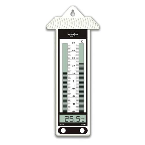 Inovalley - Thermomètre électronique MINI-MAXI blanc - Image 1