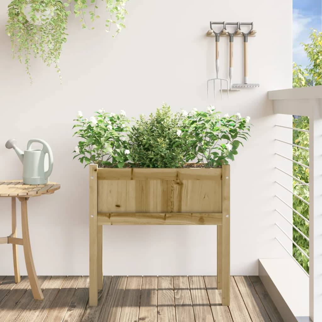 Maison Chic - Jardinière avec pieds - Pot De Fleurs 70x31x70 cm bois de pin imprégné - Image 3