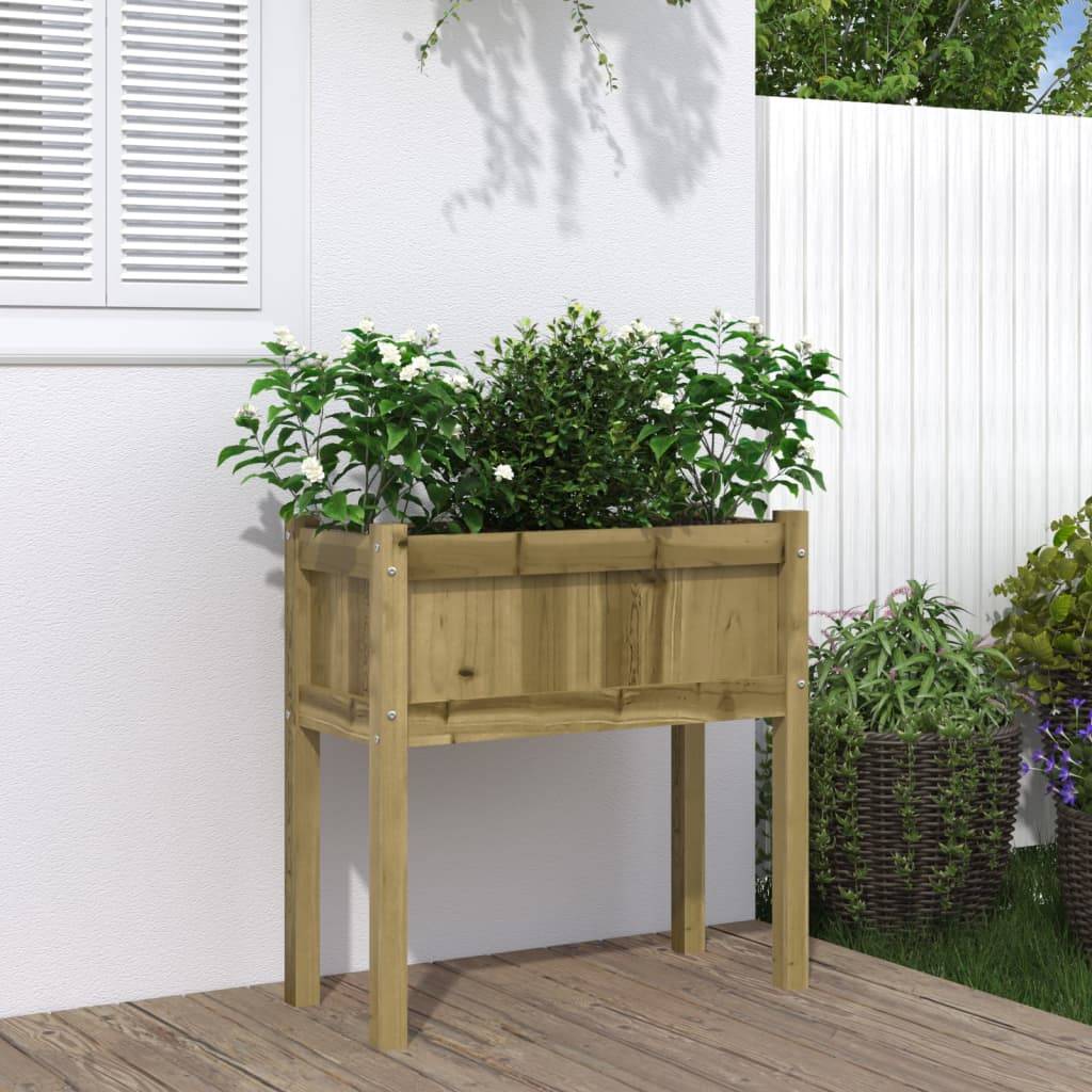 Maison Chic - Jardinière avec pieds - Pot De Fleurs 70x31x70 cm bois de pin imprégné - Image 2