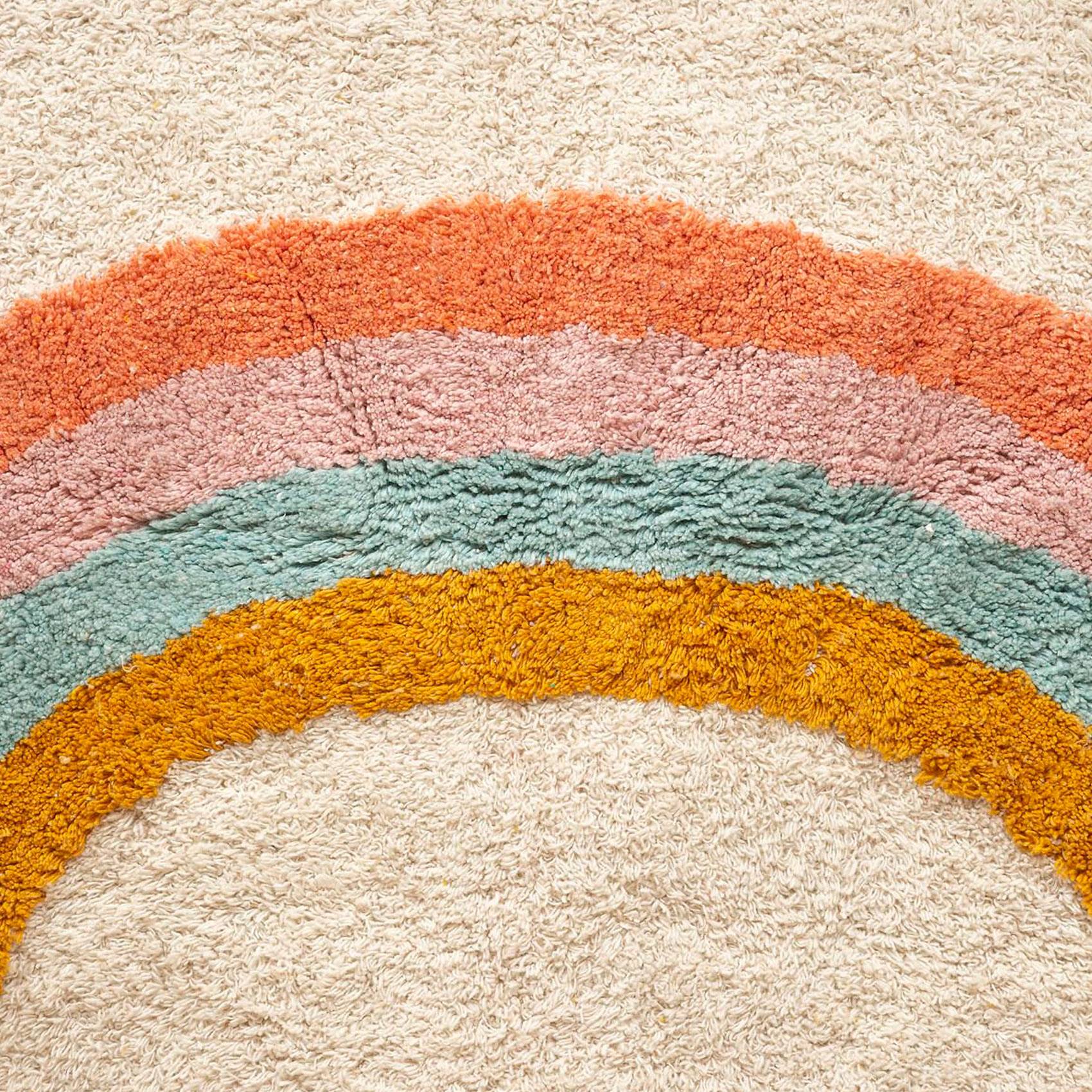 Tapis enfant arc en ciel - ATMOSPHERA - Coton - Multicolore - Image 3