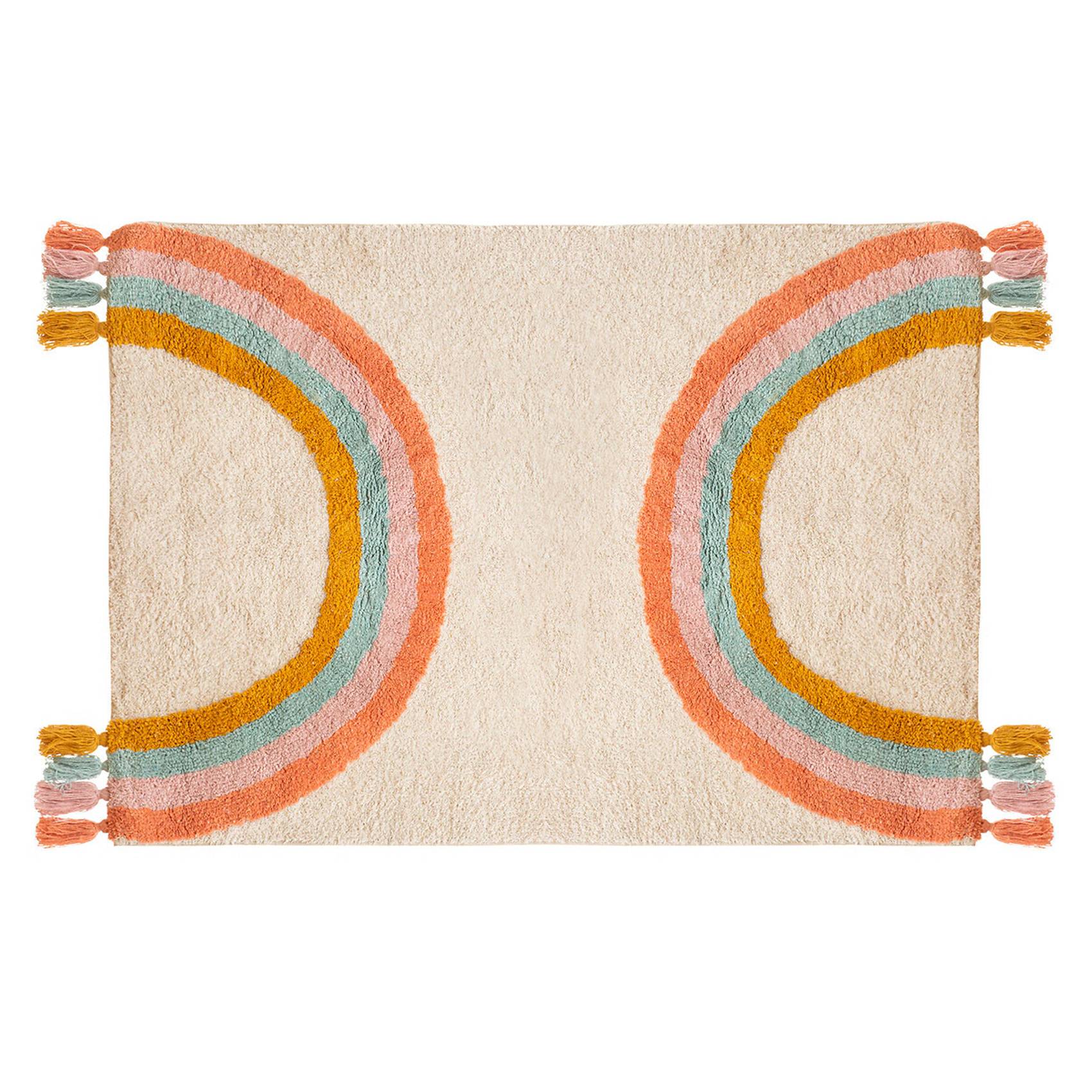 Tapis enfant arc en ciel - ATMOSPHERA - Coton - Multicolore - Image 1