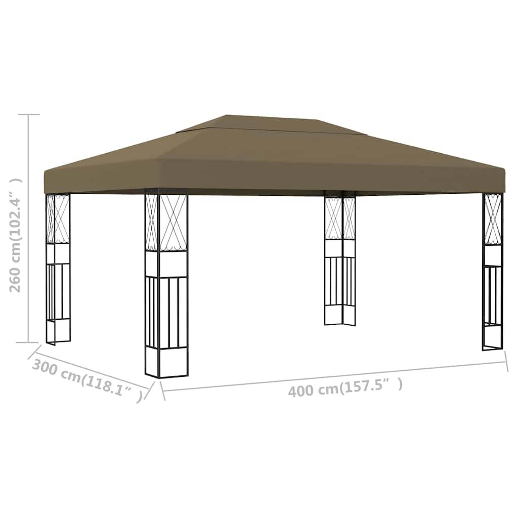 Vidaxl - Tonnelle 3x4 m Taupe Tissu vidaXL 312270 - Image 1
