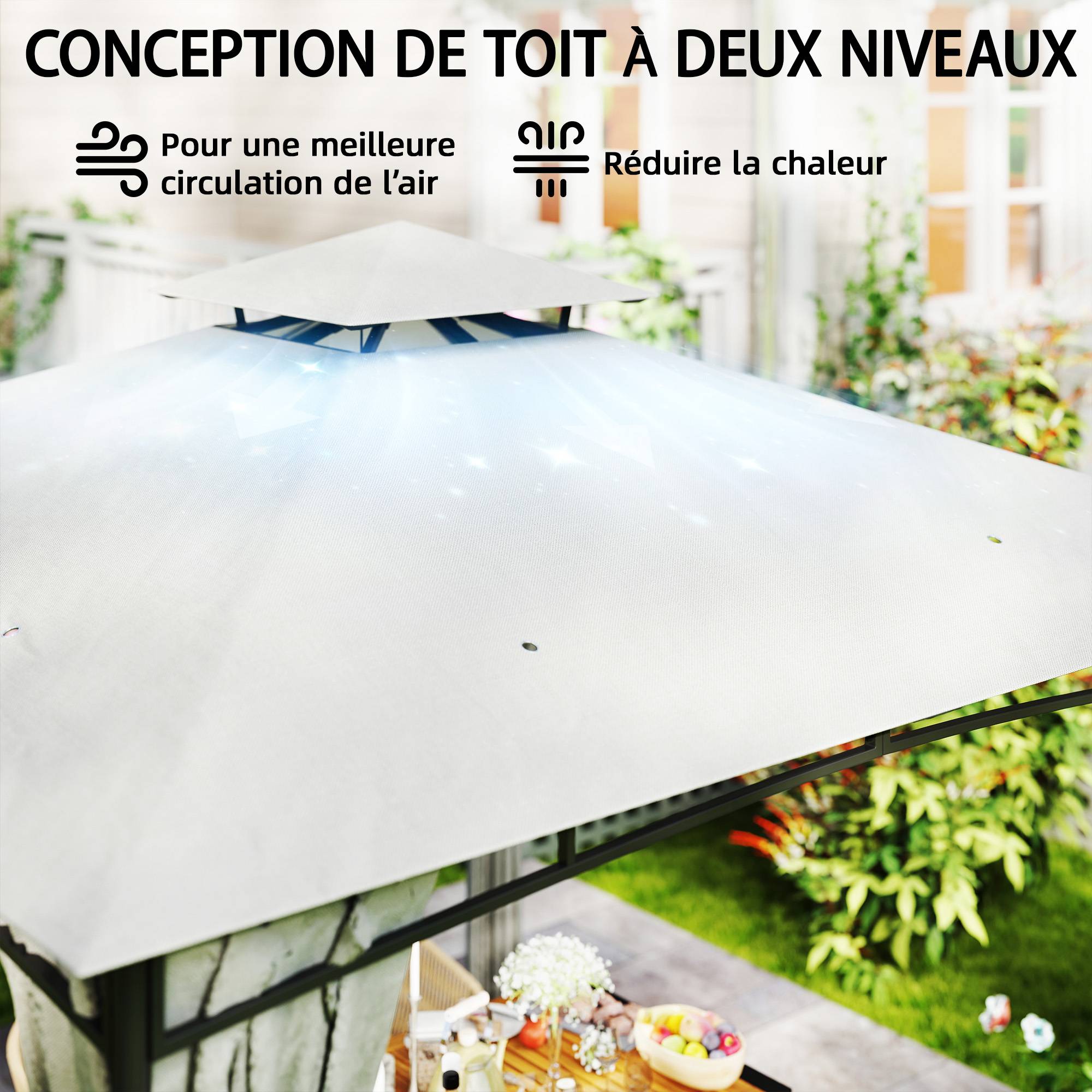 Bain de Soleil Dossier Réglable 6 Positions avec Roues - 62x165x94cm Aluminium Gris foncé fr24 - Image 7