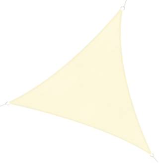 Voile d'ombrage Voile solaire - Triangulaire 4 x 4 x 4 m HDPE résistant aux UV crème fr236