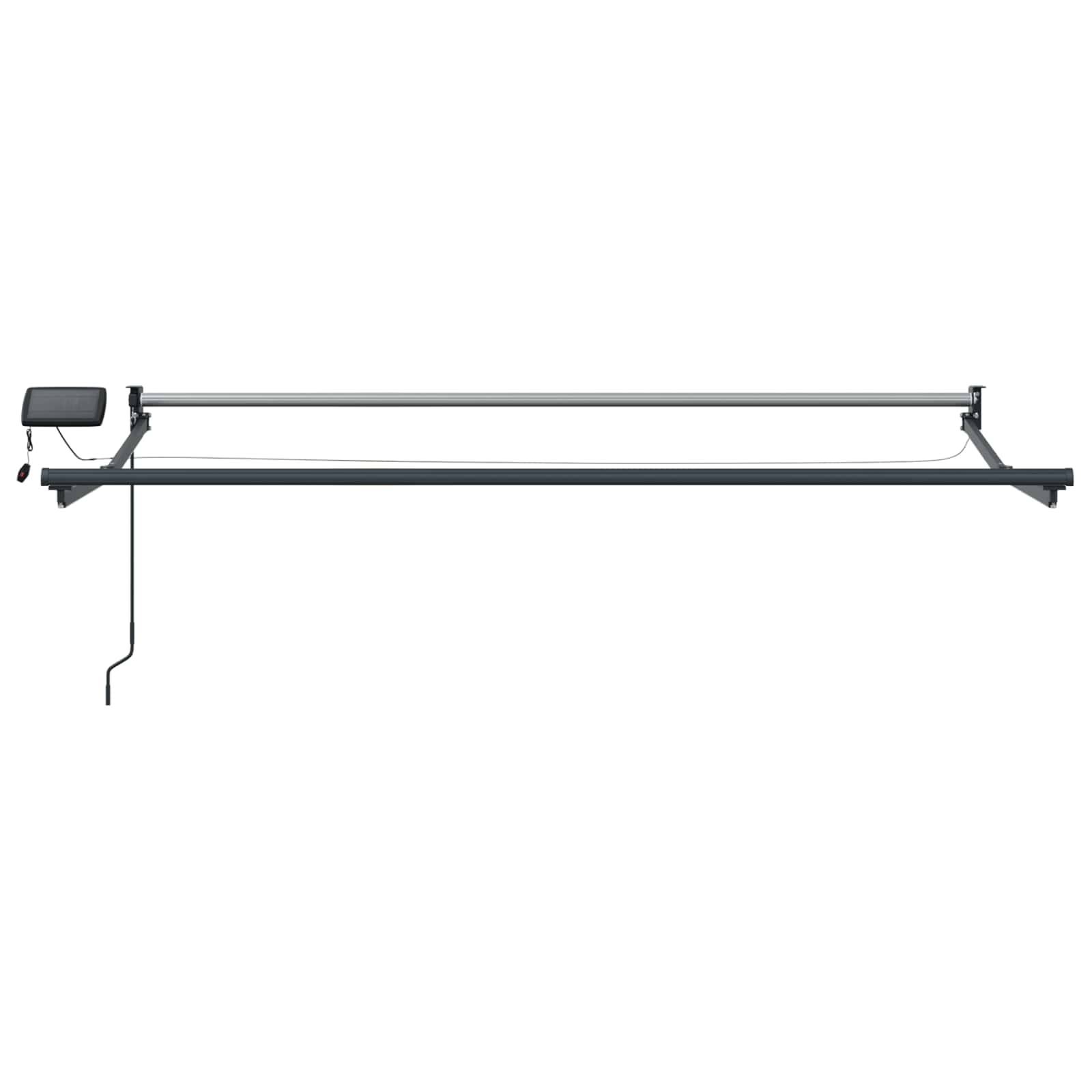 PANGIVO - Store rétractable manuel aluminium polyester vert blanc anthracite 300 x 250 cm - PANGIVO - Image 7
