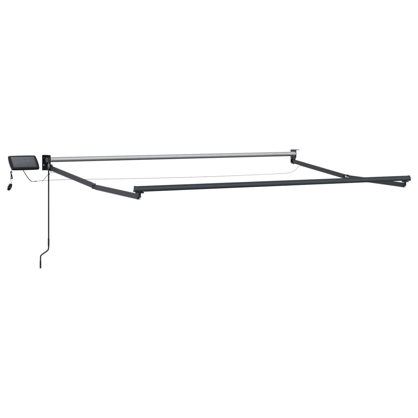 PANGIVO - Store rétractable manuel aluminium polyester vert blanc anthracite 300 x 250 cm - PANGIVO - Image 4