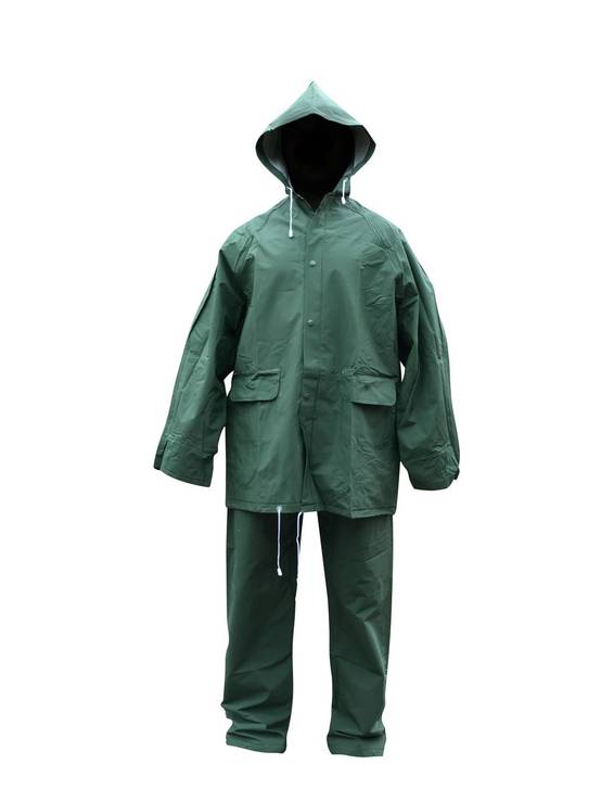Rouchette - Ensemble de pluie - Veste et Pantalon BRUINE vert L