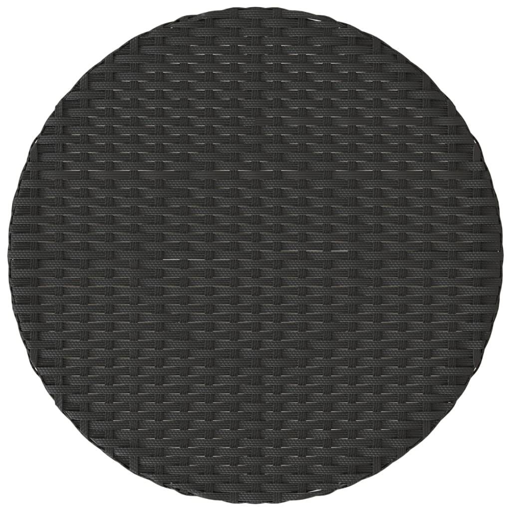 Ensemble de bistro 3 pcs | Mobilier d'extérieur avec coussins noir résine tressée Maison Chic - Image 10
