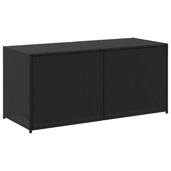 Coffre de rangement - Boîte de rangement extérieure - Coffre de jardin noir 283L résine tressée - Image 6