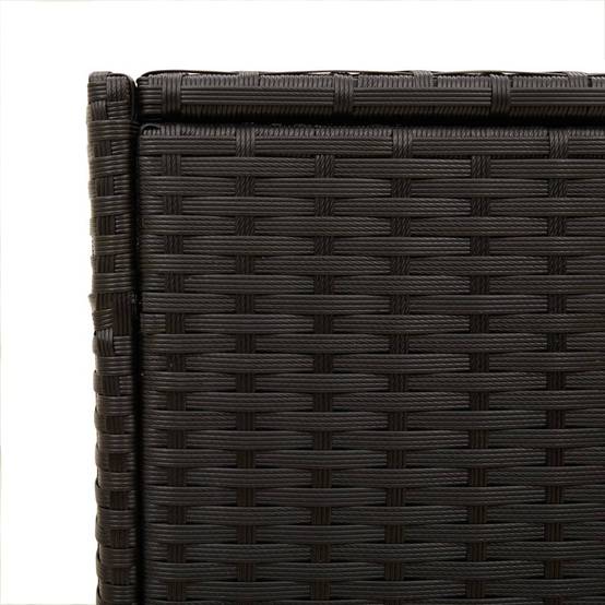 Coffre de rangement - Boîte de rangement extérieure - Coffre de jardin noir 283L résine tressée - Image 9