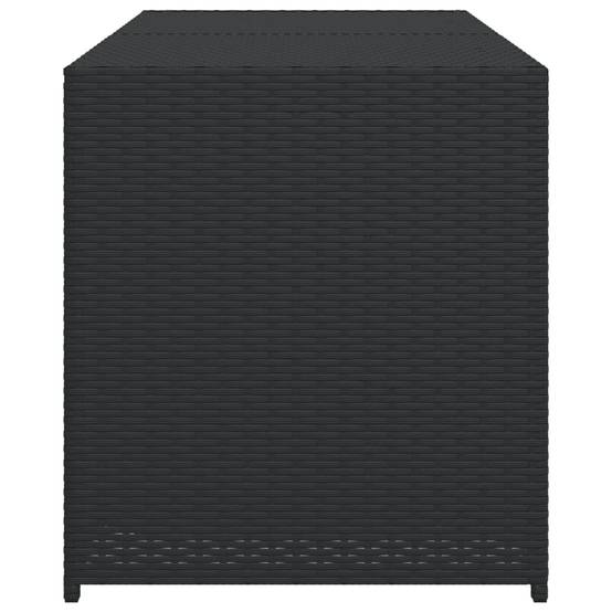 Coffre de rangement - Boîte de rangement extérieure - Coffre de jardin noir 283L résine tressée - Image 5