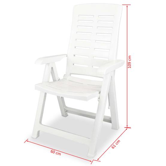 ComfortXL - Salon de Jardin 2 Personnes en Plastique Pliable et Inclinable pour Balcon Blanc – ComfortXL Outdoor Living - Image 4