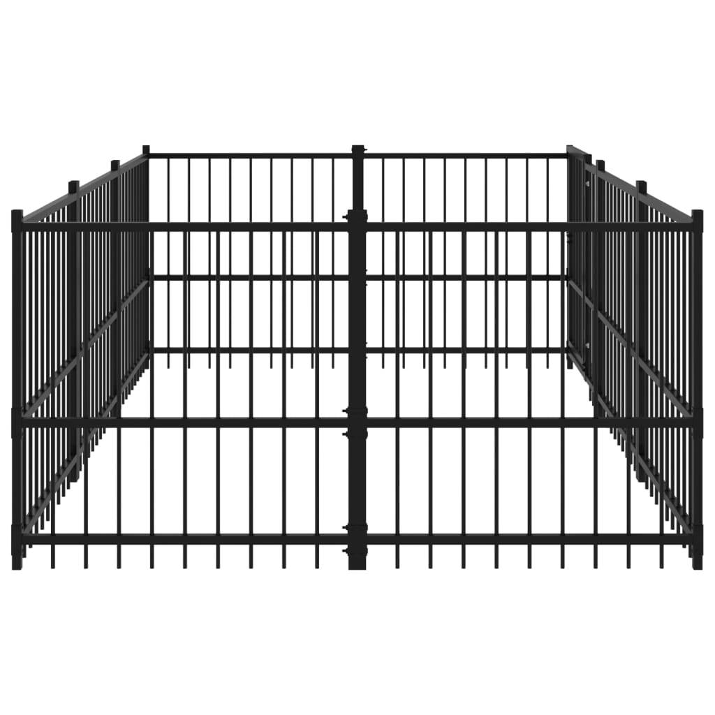 Vidaxl - Chenil d'extérieur pour chiens Acier 5,63 m² vidaXL 3124599 - Image 5