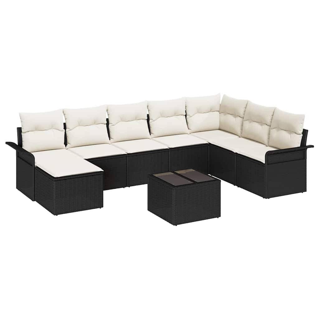 ComfortXL - Grand Salon de Jardin 8 Places en Polyrotin Modulable avec Pieds Réglables pour Terrasse Noir – ComfortXL Outdoor Living - Image 2