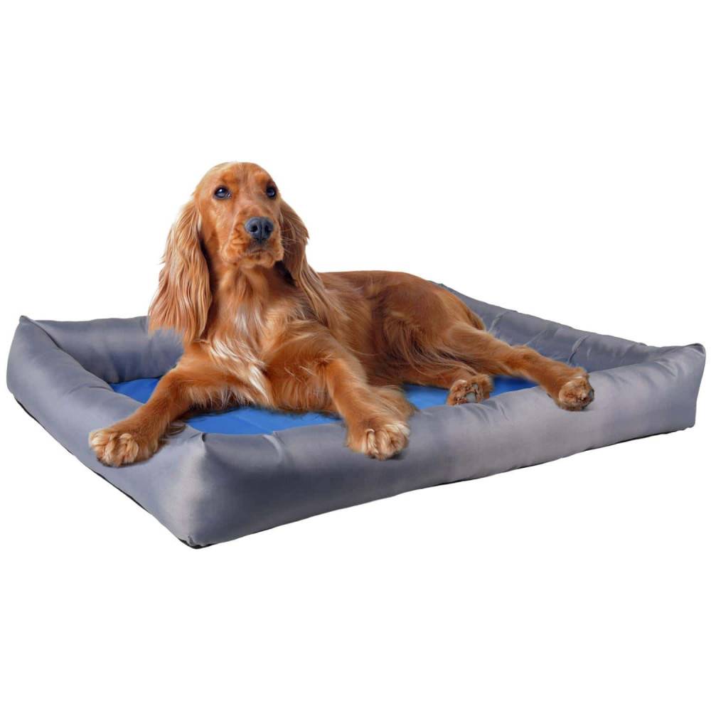 Flamingo - Coussin rafraîchissant FRESK taille L, 70 x 50 x 8.5 cm bleu/gris pour chien - Image 1