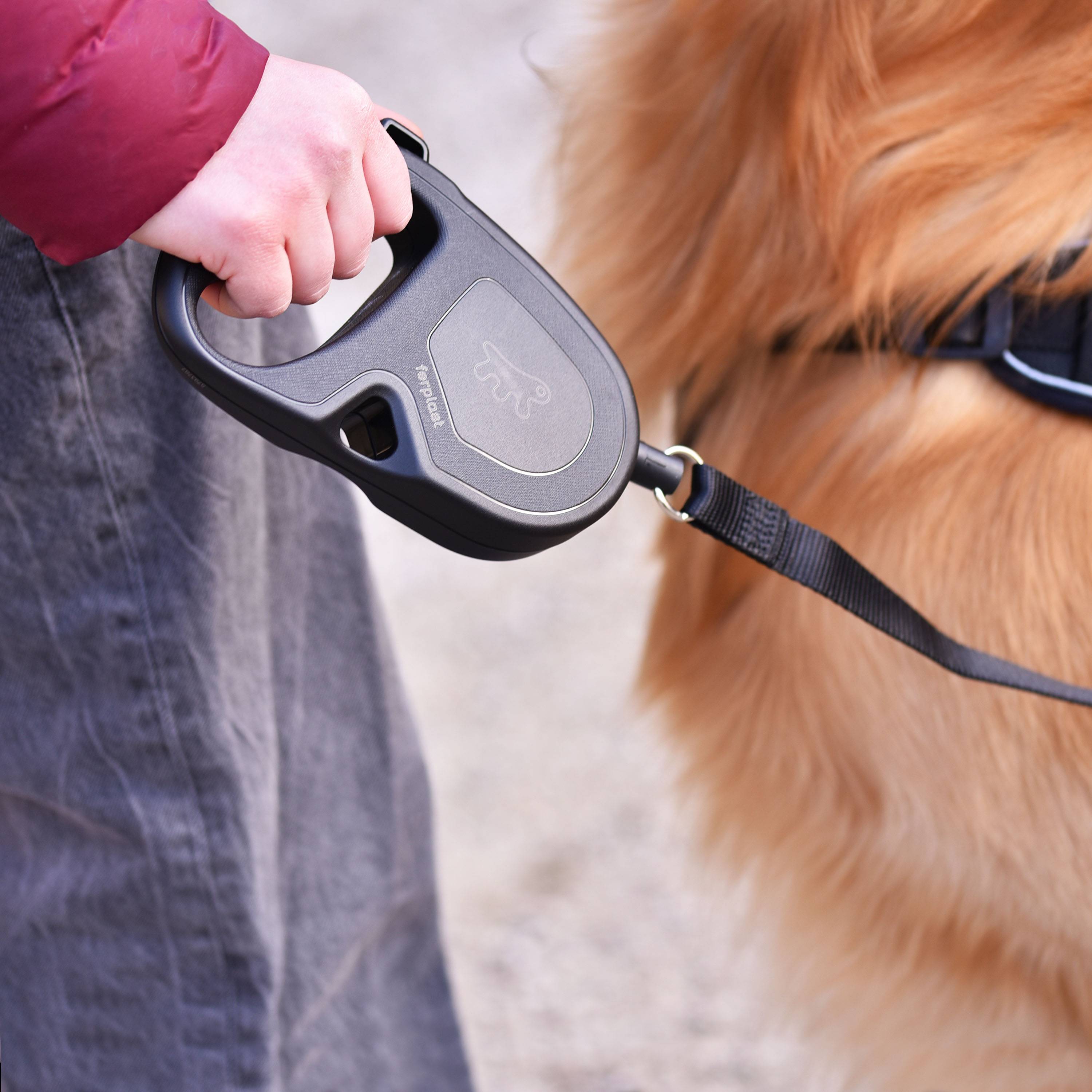Ferplast - Ferplast Laisse Chien Enrouleur FLIPPY ONE, Laisse pour Grands Chiens jusqu'à 35 Kg. Cordon Extensible max 5 m. Bouton unique pour verrouiller et - Image 3