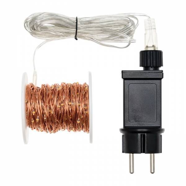 Lotti - Guirlande 400 micro-led scintillantes extérieur 20M blanc chaud câble cuivré Lotti - Image 4