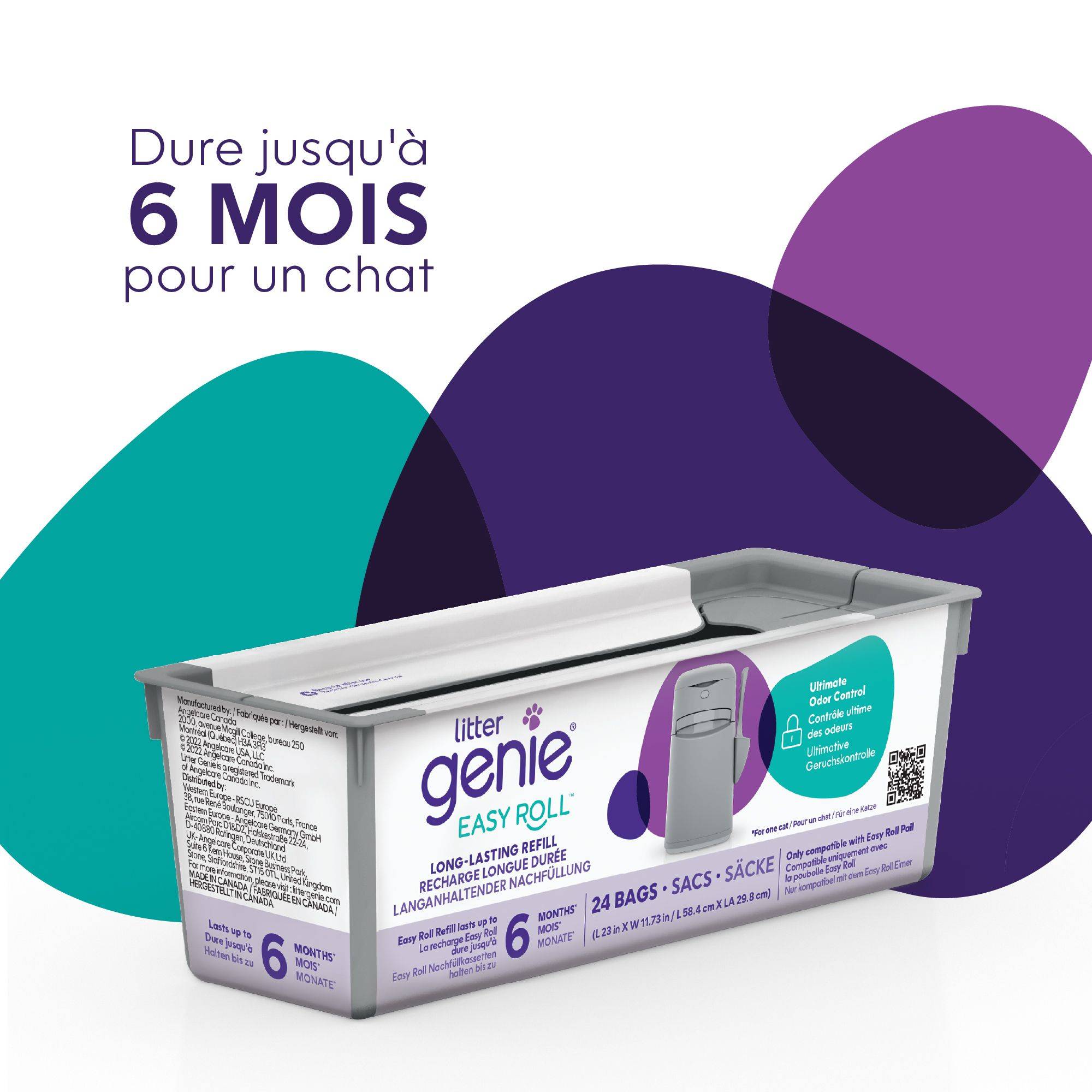 1 recharge Easy Roll Littergenie 24 sacs - Image 2