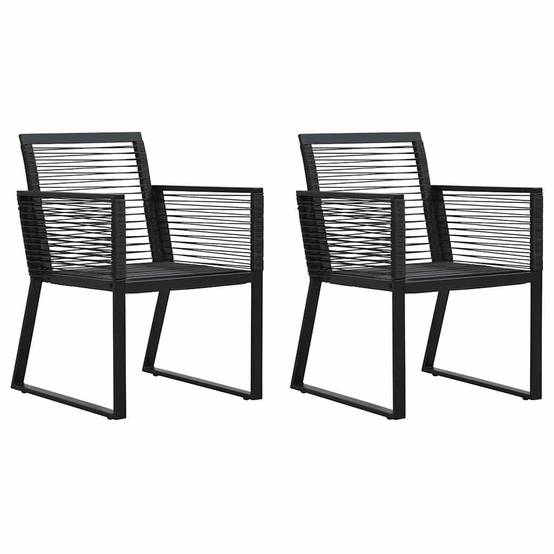 Vidaxl - Ensemble à manger d'extérieur 3 pcs-Salons de jardin Rotin PVC Noir 547609 - Image 5