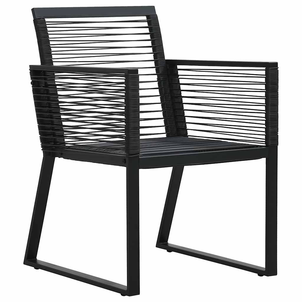 Vidaxl - Ensemble à manger d'extérieur 3 pcs-Salons de jardin Rotin PVC Noir 547609 - Image 6