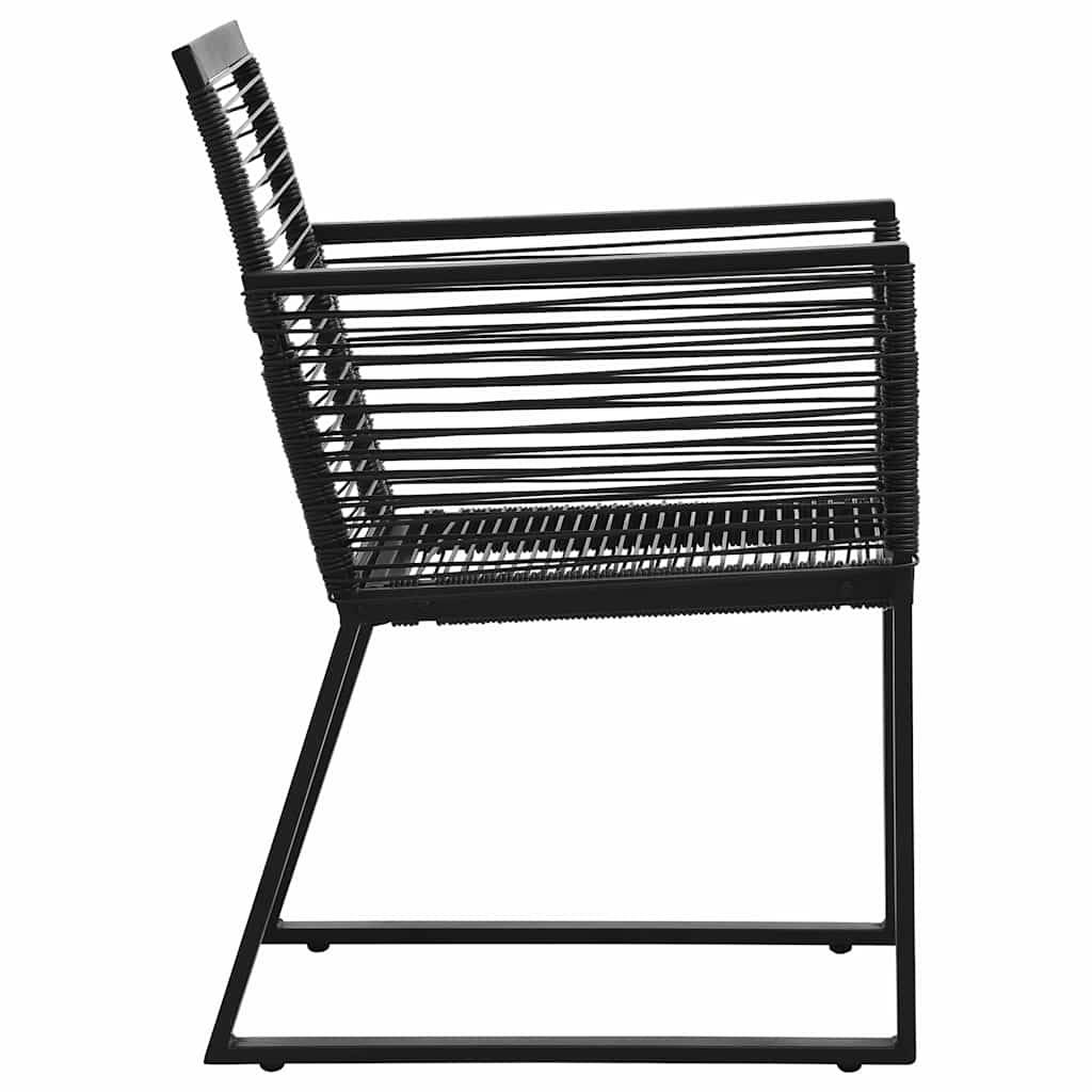 Vidaxl - Ensemble à manger d'extérieur 3 pcs-Salons de jardin Rotin PVC Noir 547609 - Image 9