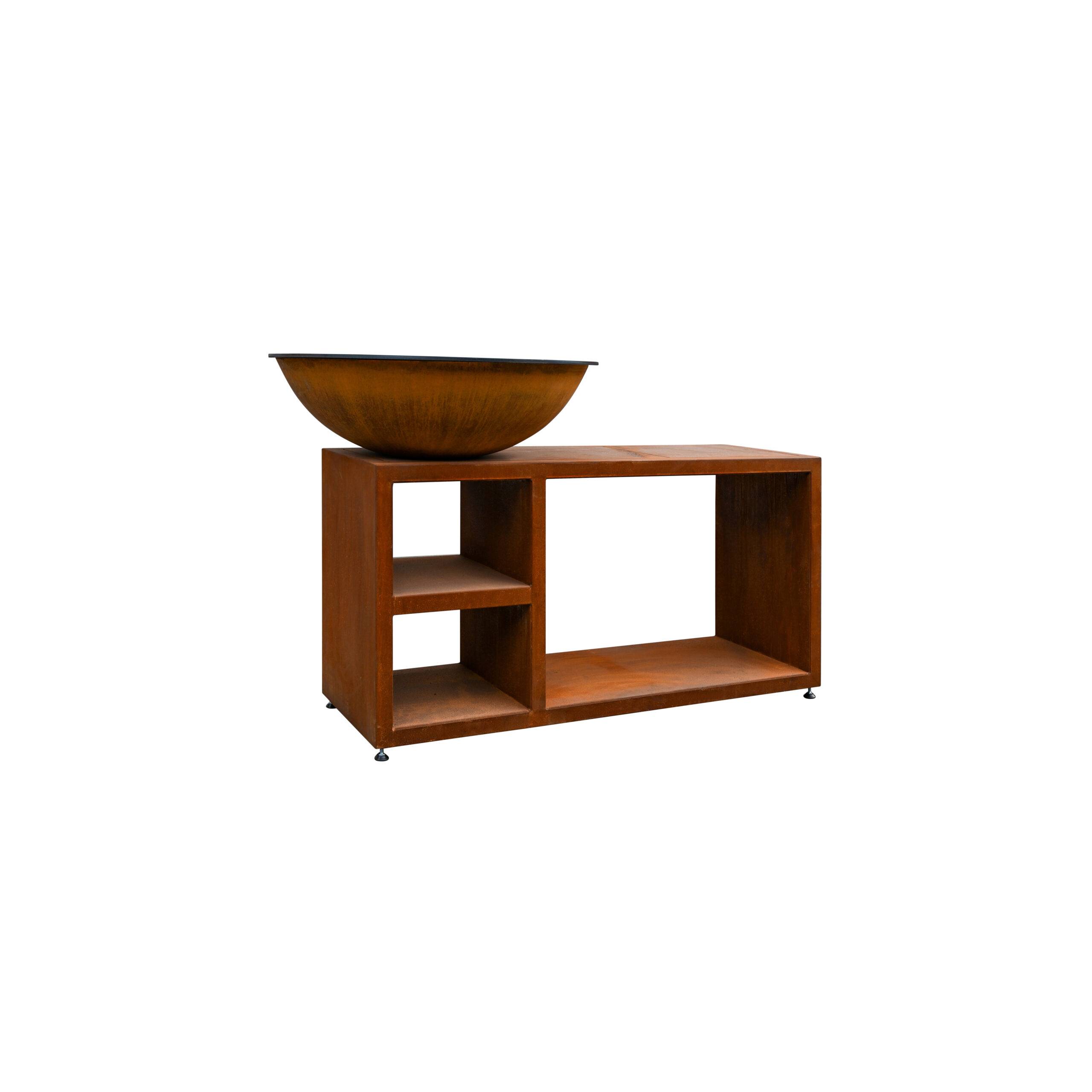 Brasero Piatto Tavolo Large Corten diam94 + Grille + Spatule + Housse - Image 2