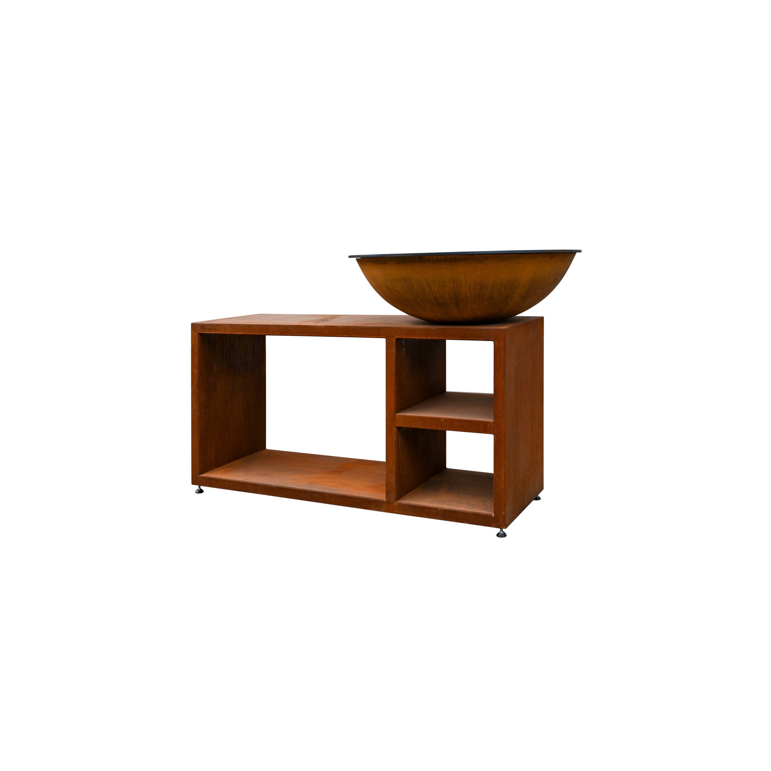 Brasero Piatto Tavolo Large Corten diam94 + Grille + Spatule + Housse - Image 3