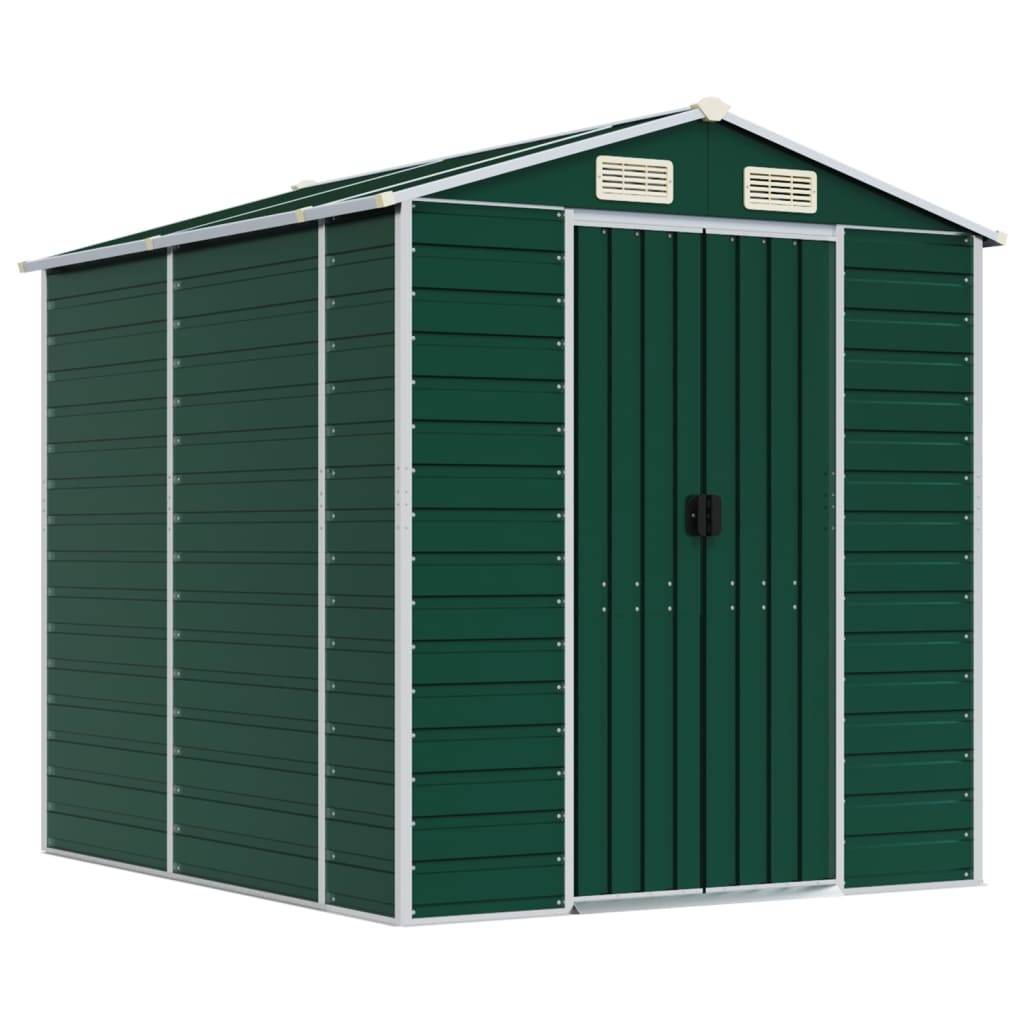 Abri de jardin acier galvanisé vert 191 x 215 x 198 cm - PANGIVO - Image 2