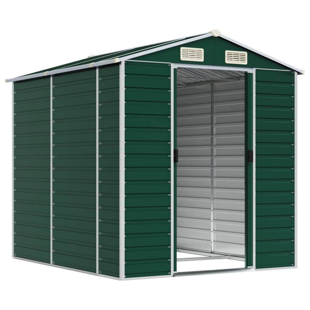 Abri de jardin acier galvanisé vert 191 x 215 x 198 cm - PANGIVO - Image 3