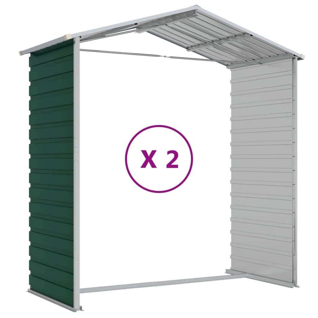 Abri de jardin acier galvanisé vert 191 x 215 x 198 cm - PANGIVO - Image 9
