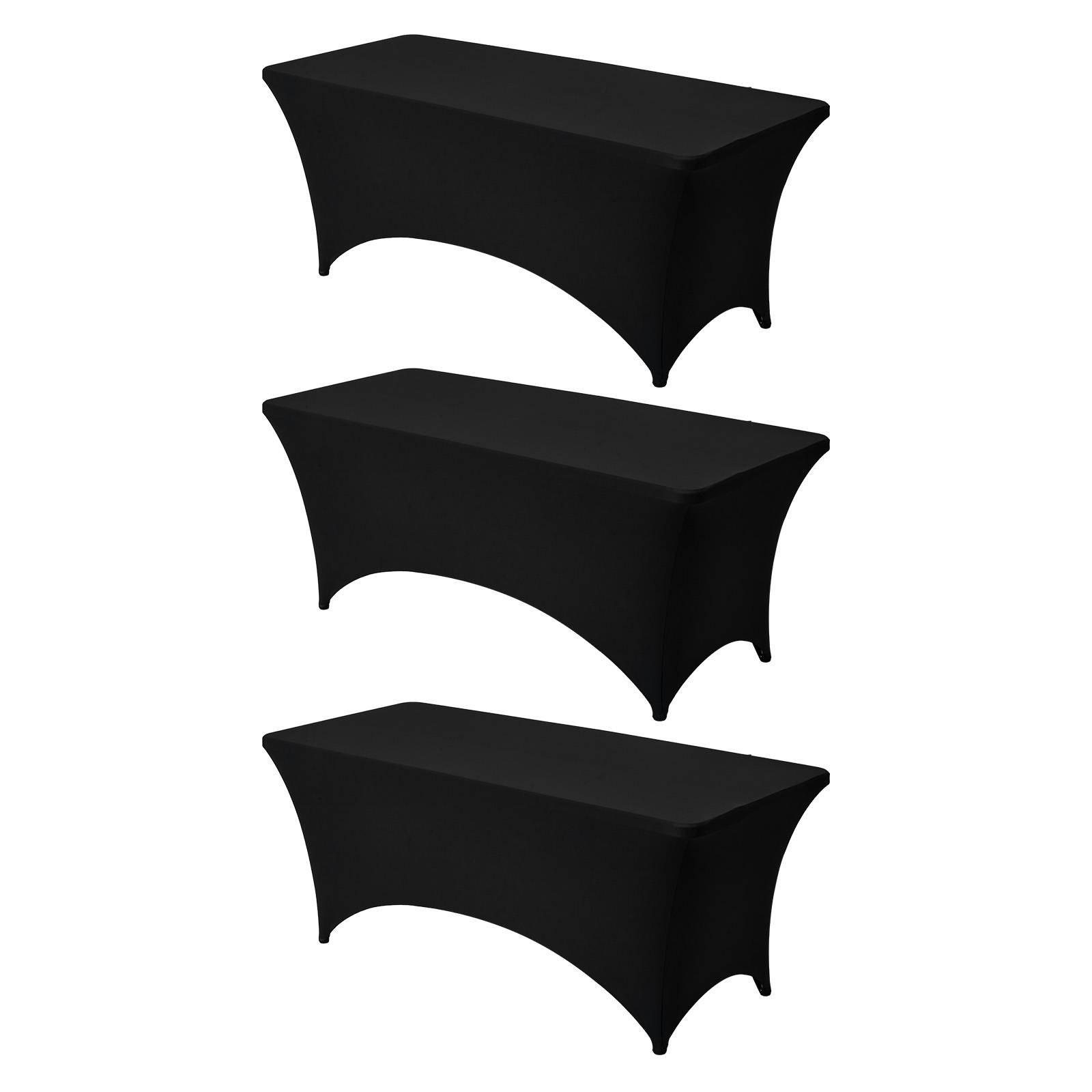 Vevor - VEVOR Nappe extensible en polyester et élasthanne 183 x 76 x 76 cm 3 pcs noir - Image 1