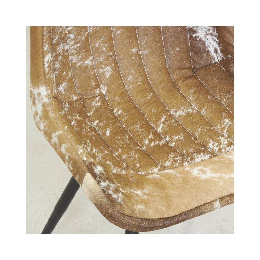 Aubry Gaspard - Chaise en peau de vache véritable - Image 4