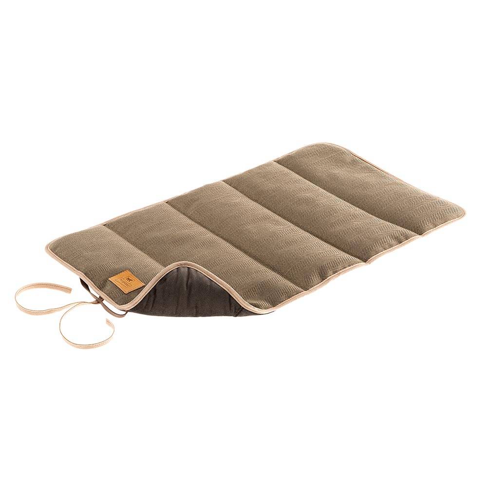 Ferplast - Couverture pour Chiens et Chats LOGAN 100, Double-face, Tweed et velours doux, Lavable, Marron - Image 1